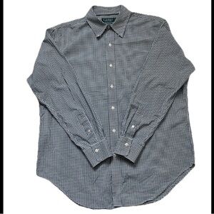 RALPH LAUREN | Cotton Gray Button Down Shirt Classic Fit Size 16.5 34/35